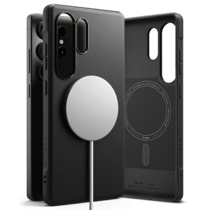 Husa MagSafe pentru Samsung Galaxy S25 Ultra S938, Ringke, Onyx, Neagra 