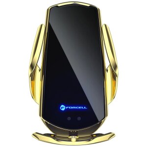 Incarcator Auto Wireless Forcell HS1, Quick Charge, 15W, IR, Conectori Magnetici, Auriu 