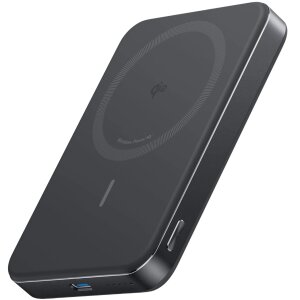Baterie Externa Wireless Anker MagGo Slim, 10000mAh, 30W, PD + FQI, 1 x QI - 1 x USB-C, Neagra A1664H11 