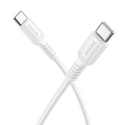 Cablu Date si Incarcare USB-C - USB-C Borofone BX116 Certain, 60W, 1m, Alb 