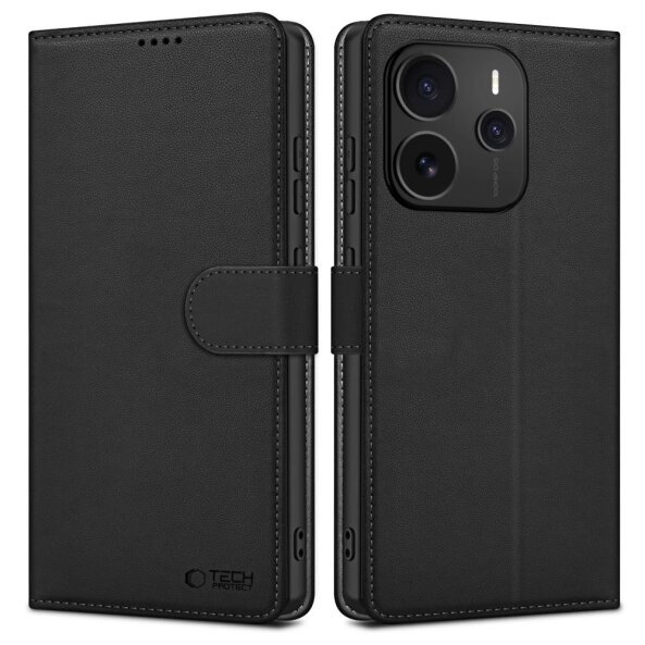Husa pentru Xiaomi Redmi Note 14 5G, Tech-Protect, Wallet, Neagra 