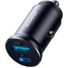 Incarcator Auto Joyroom JR-CCN05, 30W, 3A, 1 x USB-A - 1 x USB-C, Negru 