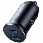 Incarcator Auto Joyroom JR-CCN06, 30W, 3A, 2 x USB-C, Negru 