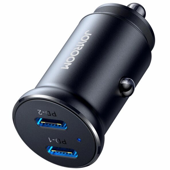 Incarcator Auto Joyroom JR-CCN06, 30W, 3A, 2 x USB-C, Negru 