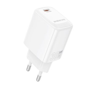 Incarcator Retea Borofone BN28 Fuente, 30W, 3A, 1 x USB-C, Alb 