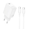 Incarcator Retea Cu Cablu USB-C Borofone BN28 Fuente, 30W, 3A, 1 x USB-C, Alb 