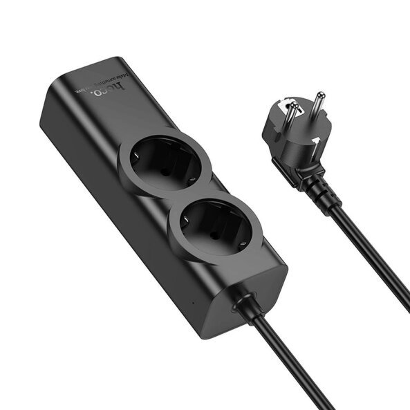 Incarcator Retea HOCO NS10, 1 x USB-A -  3 x USB-C - 2 x Schuko, Negru 