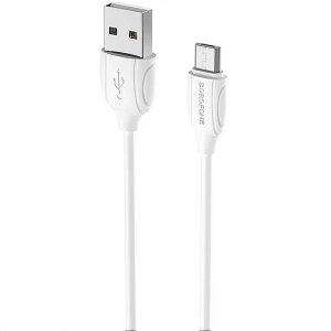 Cablu Date si Incarcare USB-A - microUSB Borofone BX19, 18W, 1m, Alb