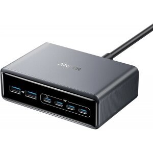 Incarcator Retea Anker Prime, 200W, 3A, 2 x USB-A - 4 x USB-C, Negru A2683341