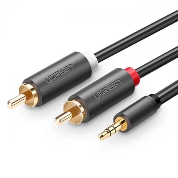 Cablu Audio 3.5mm - 2 x RCA UGREEN AV102, 3m, Negru 