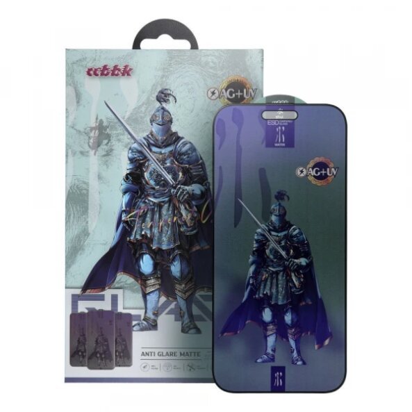 Folie de protectie Ecran Privacy Blue Light OG Shuijia pentru Apple iPhone 16 Pro Max, Sticla Securizata, Full Glue 