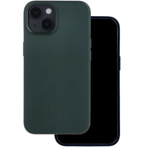 Husa MagSafe pentru Apple iPhone 15 Pro Max, OEM, Leather Mag, Verde 