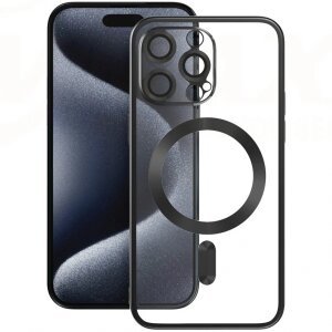 Husa MagSafe pentru Samsung Galaxy S24 Ultra S928, Vmax, Electroplating, Neagra 