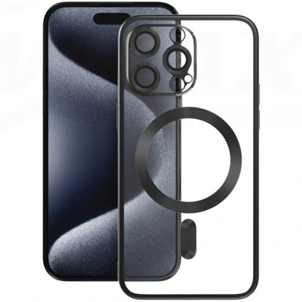 Husa MagSafe pentru Samsung Galaxy S24 Ultra S928, Vmax, Electroplating, Neagra 