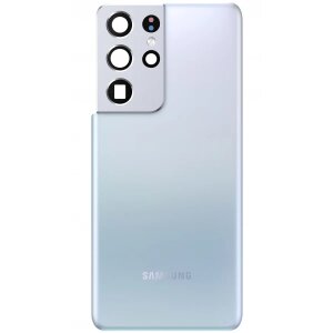 Capac Baterie Samsung Galaxy S21 Ultra 5G G998, Cu Geam Camera Spate, Argintiu (Phantom Silver), Swap 