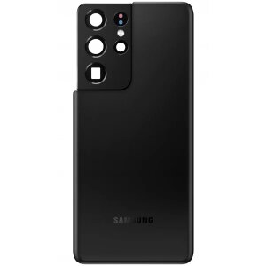 Capac Baterie Samsung Galaxy S21 Ultra 5G G998, Cu Geam Camera Spate, Negru (Phantom Black), Swap 
