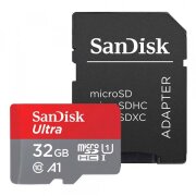 Card Memorie microSDHC SanDisk, 32Gb, Clasa 10 / UHS-1 U1, Cu Adaptor SDSQUA4-032G-GN6MA 