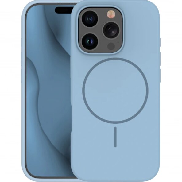 Husa MagSafe pentru Apple iPhone 14 Pro, OEM, Silicone Thin, Bleu 
