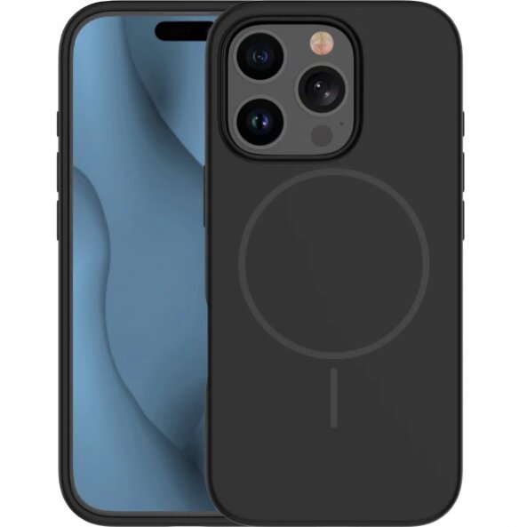 Husa MagSafe pentru Apple iPhone 14 Pro, OEM, Silicone Thin, Neagra 