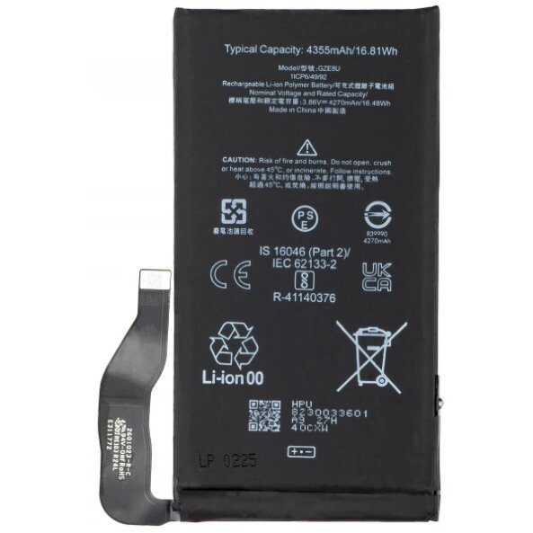 Acumulator pentru Google Pixel 7, GZE8U 