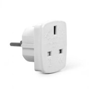 Adaptor Retea Gembird UK - Europa, Alb A-AC-UKEU-001 