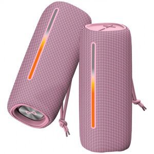 Boxa Portabila Bluetooth Forever BS-20, 20W, TWS, RGB, Waterproof, Roz 