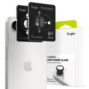 Folie de protectie Camera spate Ringke pentru Apple iPhone 16e, Sticla Securizata, Neagra