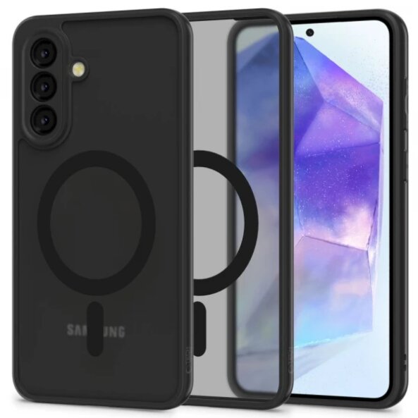 Husa MagSafe pentru Samsung Galaxy A56 A566, Tech-Protect, Magmat, Neagra 