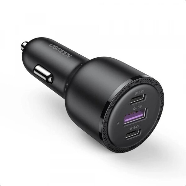 Incarcator Auto UGREEN CD239, 69W, 3.25A, 1 x USB-A - 2 x USB-C, Negru 
