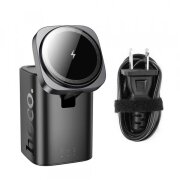 Incarcator Retea Wireless HOCO CQ20A 6in1, 65W, 3A, 1 x USB-A - 2 x USB-C, Negru