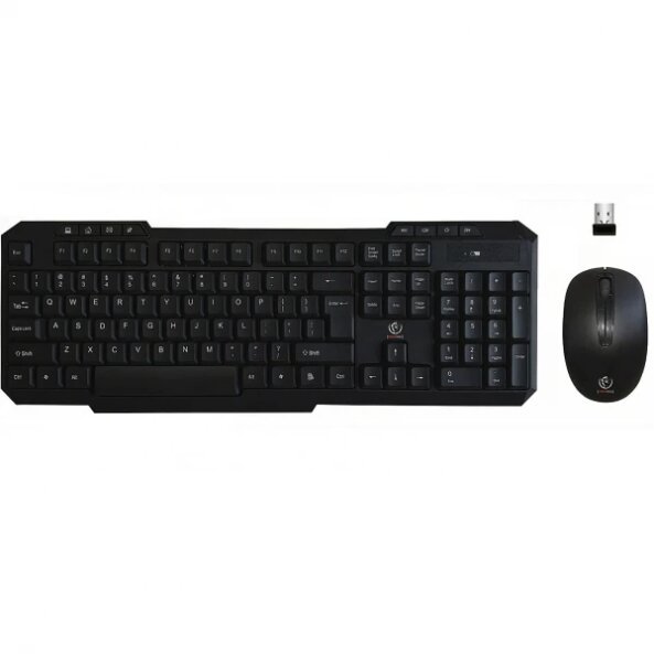 Kit Tastatura Mouse Wireless Rebeltec Vortex, Negru 