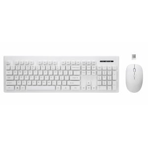 Kit Tastatura Mouse Wireless Rebeltec WhiteRun, Alb