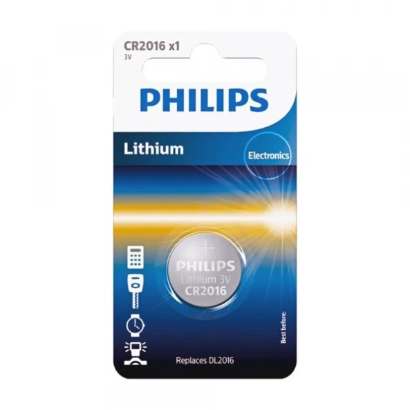 Baterie Philips, CR2016 Phil-CR2016/01B 