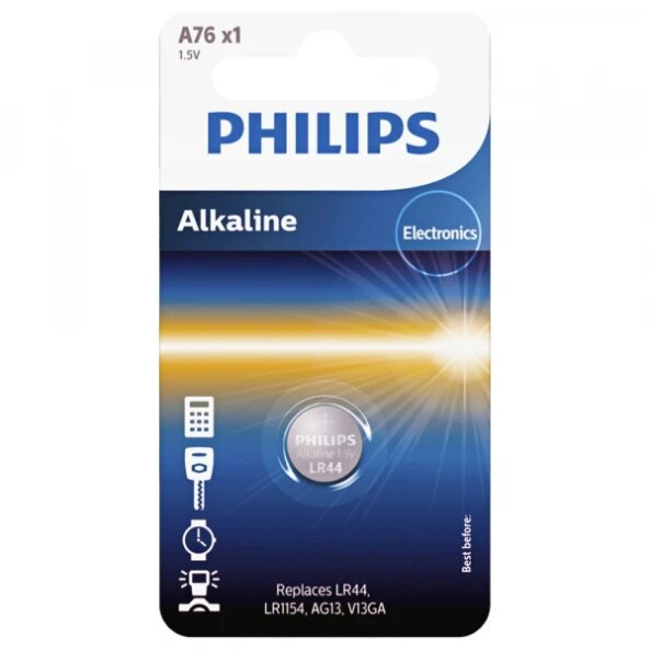 Baterie Philips, V13GA / LR44 Phil-A76/01B 