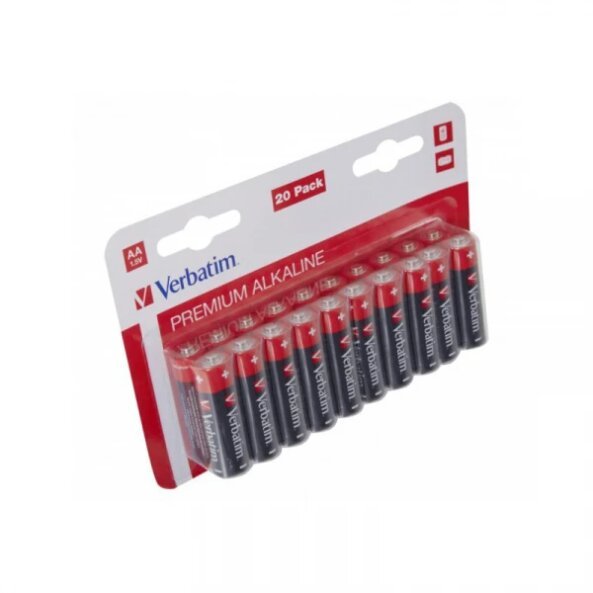 Baterie Verbatim Premium Alkaline, AA / LR6, Set 20 bucati 49877 