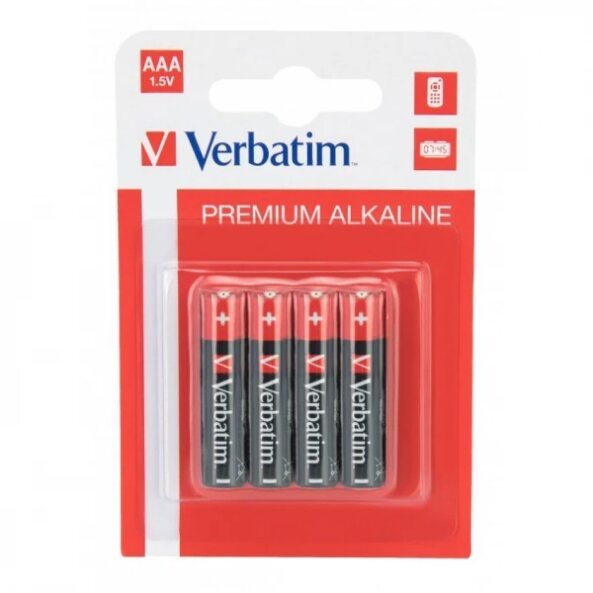 Baterie Verbatim Premium Alkaline, AAA / LR3, Set 4 bucati 49920 