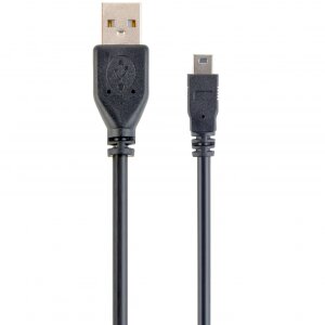 Cablu Date si Incarcare USB-A - miniUSB Gembird, 1.8m, Negru CCP-USB2-AM5P-6 