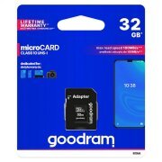 Card Memorie microSDHC GoodRam, 32Gb, Clasa 10 / UHS-1 U1, Cu Adaptor