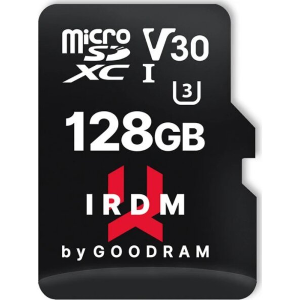 Card Memorie microSDXC GoodRam IRDM, 128Gb, Clasa 10 / UHS-1 U3, Cu Adaptor