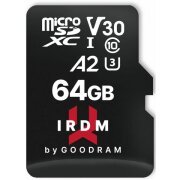 Card Memorie microSDXC GoodRam IRDM, 64Gb, Clasa 10 / UHS-1 U3, Cu Adaptor
