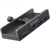 Hub USB-C Orico MH5PMM Clamp, 2 x USB-A 3.0 - 1 x SD - 1 x microSD - 1 x Jack 3.5mm, Negru 