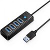 Hub USB Orico PW4U-U3, 4 x USB-A 3.0, Negru 