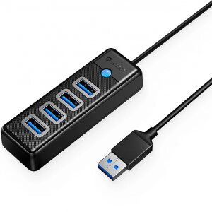 Hub USB Orico PW4U-U3, 4 x USB-A 3.0, Negru 
