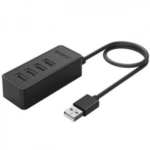 Hub USB Orico W5P-U2-030, 4 x USB-A, 0.3m, Negru 