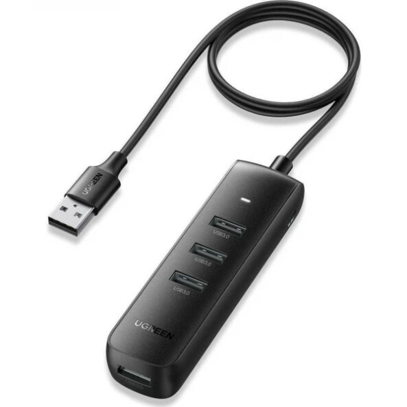 Hub USB UGREEN CM416, 4 x USB-A 3.0, 1m, Negru