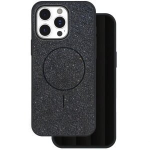 Husa MagSafe pentru Apple iPhone 16 Pro Max, OEM, Glitter Thin Mag, Neagra 