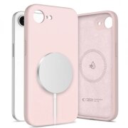 Husa MagSafe pentru Apple iPhone 16e, Tech-Protect, Liquid Silicone, Roz 
