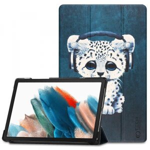 Husa pentru Samsung Galaxy Tab A8 10.5 (2021), Tech-Protect, SmartCase Sad Cat, Multicolor 