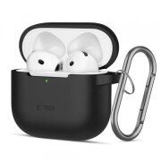 Husa Tech-Protect Silicone Hook pentru Apple AirPods 4, Neagra 