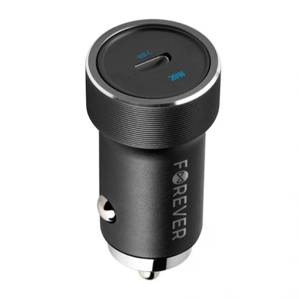 Incarcator Auto Forever CC-06, 20W, 3A, 1 x USB-C, Negru 